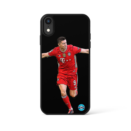 coque de téléphone personnalisable célébration joueur lewandowski bayern munich